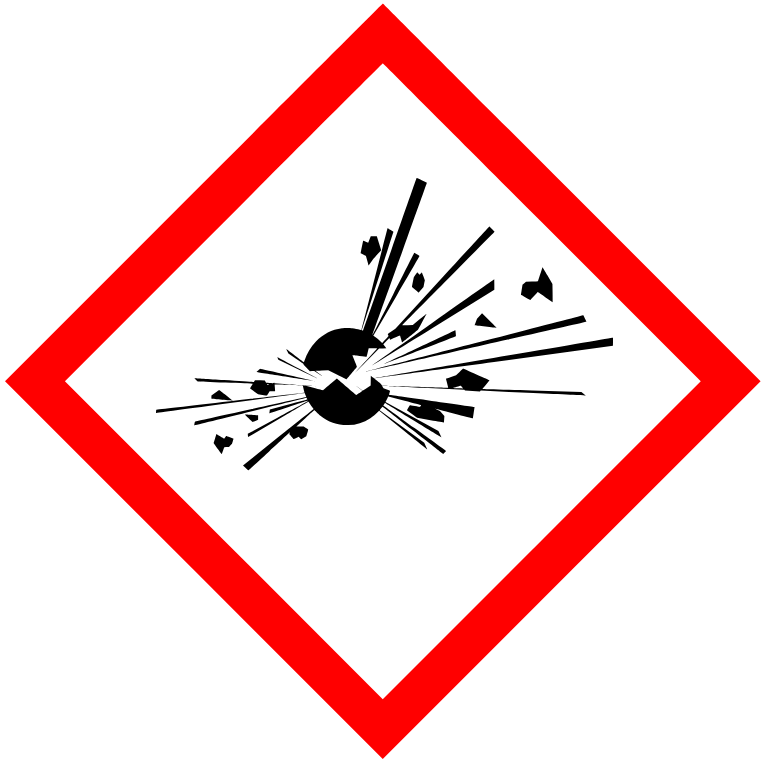 Piktogramm der GHS-Kennzeichnung für explosionsgefährlich